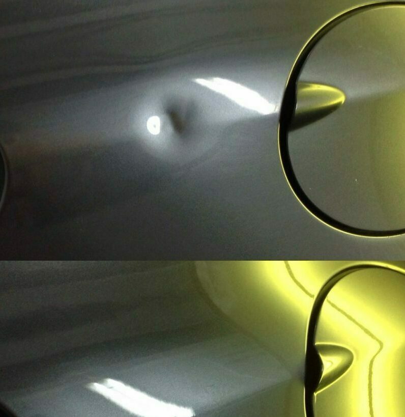 быстро убрали вмятину от заправочного пистолета удалим вмятину без покраски недорого